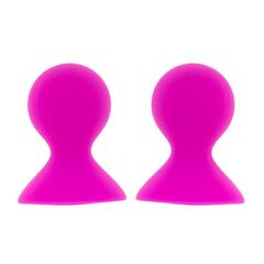 Ярко-розовые помпы для сосков LIT-UP NIPPLE SUCKERS LARGE PINK, Цвет: розовый, фото 