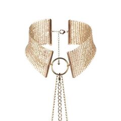 Золотистый ошейник с цепочками Desir Metallique Collar, Цвет: золотистый, фото 