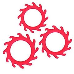 Набор из 3 эрекционных колец Renegade Gears, Цвет: красный, фото 
