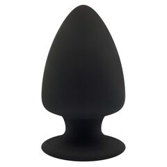 Черная анальная втулка Premium Silicone Plug M - 11 см., фото 