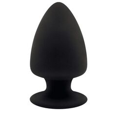 Черная анальная втулка Premium Silicone Plug XS - 8 см., фото 