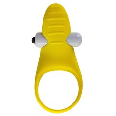 Желтое эрекционное виброкольцо Banana Ring, фото 