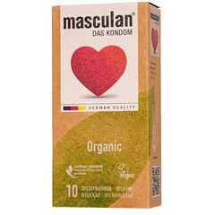 Экологически чистые презервативы Masculan Organic, Длина: 18.50, Объем: 10 шт., фото 